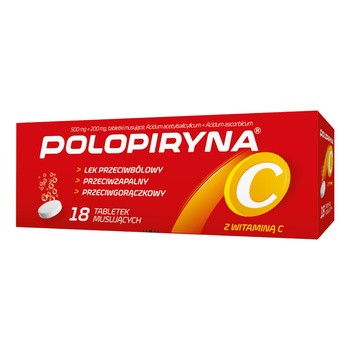 Polopiryna C, tabletki musujące, 18 szt.
