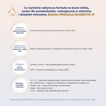 Zestaw 2 x Bebilon Profutura DUOBIOTIK 5, Junior dla przedszkolaka, proszek, 800 g