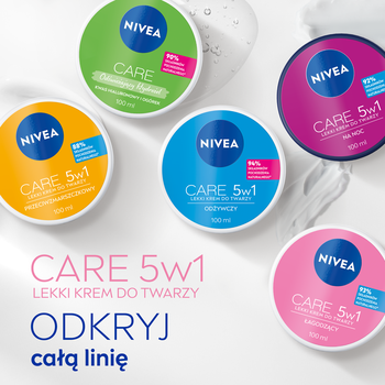 Nivea Care 5w1, lekki łagodzący krem do twarzy, 100 ml