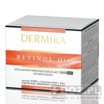 Dermika Retinol Q10, krem inteligentny, natłuszczający na dzień/noc, 50 ml