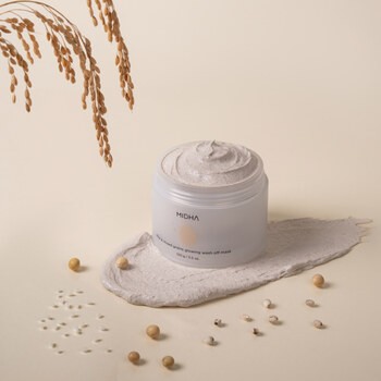 Midha Rice & Mixed Grains Glowing, Koreańska maseczka wash-off z ryżem i kompleksem składników roślinnych, 100 ml