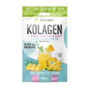 Intenson, Kolagen + Kwas Hialuronowy, proszek o smaku ananasowym, 11,4 g        
