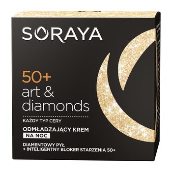Soraya Art&Diamonds, odmładzający krem do twarzy na noc 50+, 50 ml