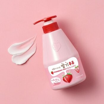 Kwailnara Strawberry Milk, witalizujący żel pod prysznic z ekstraktem z truskawki, 560 g