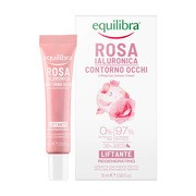 Equilibra Rosa, różany liftingujący krem pod oczy z kwasem hialuronowym,15 ml