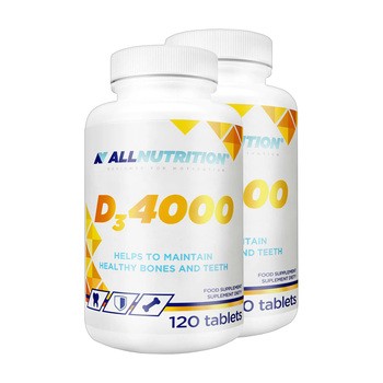 Zestaw 2 x Allnutrition D3 4000, tabletki, 120 szt.
