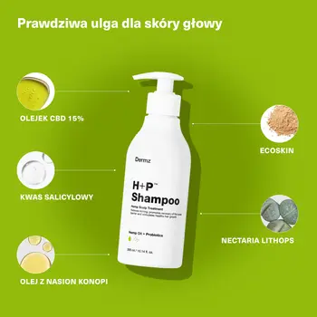 Dermz, H+P Shampoo, oczyszczający szampon dla skóry wrażliwej, 300 ml