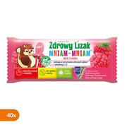 Zdrowy Lizak MniamMniam, na gardło, smak malinowy, 40 szt.