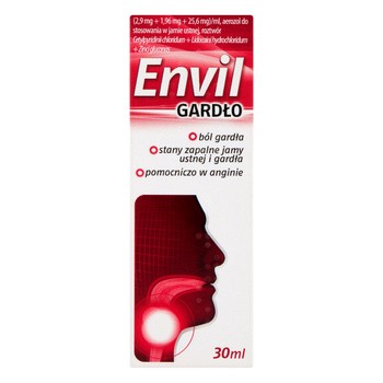 Envil gardło, aerozol do stosowania w jamie ustnej, 30 ml