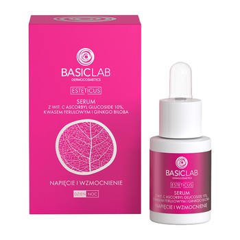 BasicLab Esteticus, kuracja przeciwzmarszczkowa do twarzy, napięcie i wzmocnienie naczynek, 15 ml