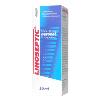 Linoseptic, 1 mg/g + 20 mg/g, aerozol na skórę,  30 ml