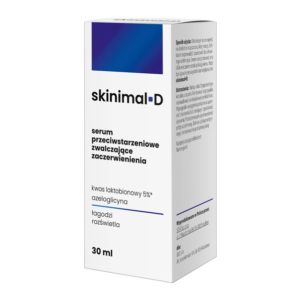 Skinimal D Skinimal D, serum przeciwstarzeniowe zwalczające zaczerwienienia, 30 ml