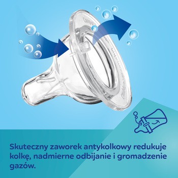 Canpol Babies Easy Start, butelka antykolkowa z uchwytami Bonjour Paris, różowa, 300 ml, 1 szt.