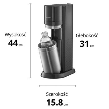 SodaStream, Saturator Duo, czarny, 60L