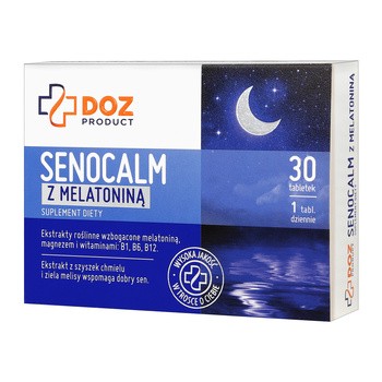DOZ PRODUCT Senocalm z melatoniną, tabletki powlekane, 30 szt.