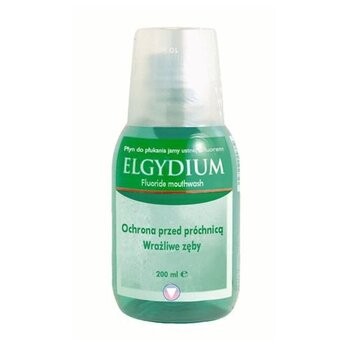 Elgydium, płyn do płukania ust z fluorem, (zielony), 200 ml