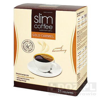 Slim Coffee Gold Carmel, proszek do rozpuszczenia, 6 g, 25 saszetek