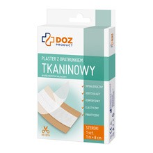 DOZ PRODUCT Plaster z opatrunkiem, tkaninowy, 1 m x 8 cm, 1 szt.