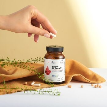 Aura Herbals Witamina K2 MK7 MenaQ7 200 mcg, kapsułki, 90 szt.