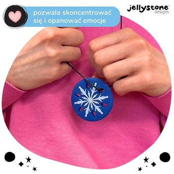 Jellystone Designs, gryzak terapeutyczny Granatowy Płatek Śniegu, 1 szt.