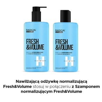Radical Hair Clinic Fresh&Volume, nawilżająca odżywka normalizująca, 260 ml