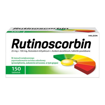 Rutinoscorbin, tabletki powlekane, 150 szt.