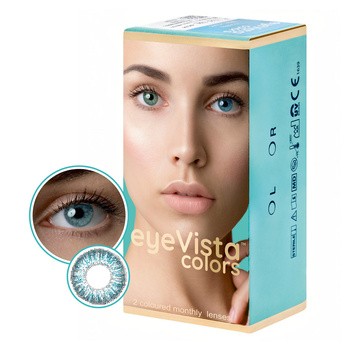 EyeVista Colors, miesięczne soczewki kolorowe, Turquoise, 2 szt.