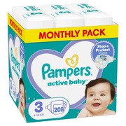 Pampers Active Baby, pieluszki rozmiar 3 (6-10 kg), 208 szt.