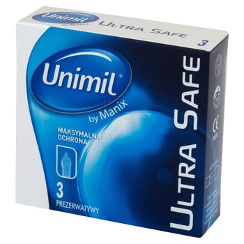 Unimil, Ultra Safe, prezerwatywy, 3 sztuki