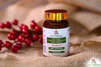 Bio Herbs Ekstrakt z owoców dzikiej róży z witaminą C, kapsułki, 80 szt.