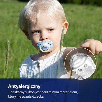 Canpol Lovi, smoczek uspokajający silikonowy dynamiczny, 3-6 m Tie Dye Blue, 2 szt.