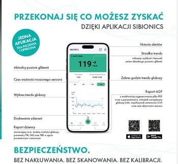 Sibionics GS1, system do ciągłego monitorowania stężenia glukozy we krwi, 1 szt.
