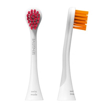 Curaprox Hydrosonic Sensitive, głowica szczoteczki kolorowy do Hydrosonic, magenta/pomarańczowy, 2 szt.