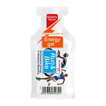 Run&bike energy, żel energetyczny, smak truskawkowy, 40 g