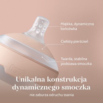 Canpol Lovi Mammafeel, smoczek dynamiczny do karmienia, 0 m+, 1 szt.