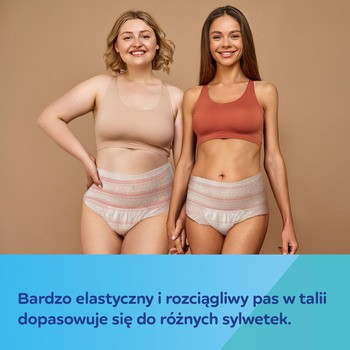 Canpol Babies, oddychające i ultrachłonne jednorazowe majtki 2w1 z podkładem poporodowym S/M, 5 szt.