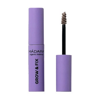 Madara Grow & Fix Tinted Brow Gel, żelowe serum do stylizacji brwi, Frosty Taupe 3, 4,25 ml