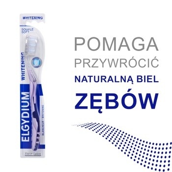 Elgydium Whitening soft, szczoteczka wybielająca do zębów, miękka, 1 szt.
