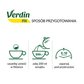 Verdin fix z czarną herbatą, zioła do zaparzania, saszetki, 20 szt.