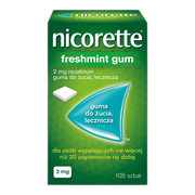 Nicorette Freshmint Gum, 2 mg, gumy do żucia, 105 szt.