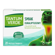 Tantum Verde smak eukaliptusowy, 3 mg, pastylki twarde, 20 szt.