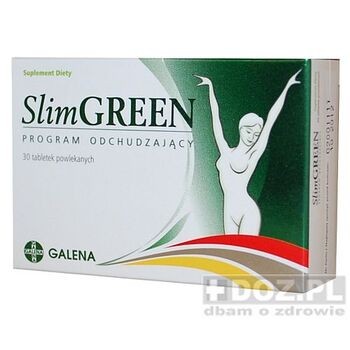SlimGreen, tabletki, kuracja odchudzająca, 30 sztuk