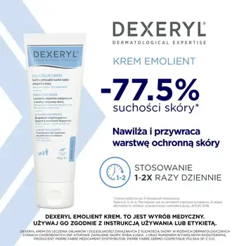 Zestaw Dexeryl, olejek do mycia ciała, 500 ml + krem emolientowy, 500 g