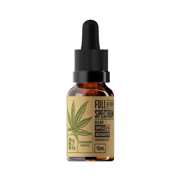 Конопляное масло Full Spectrum Life Drops 6% CBD, 15 мл — фото 2