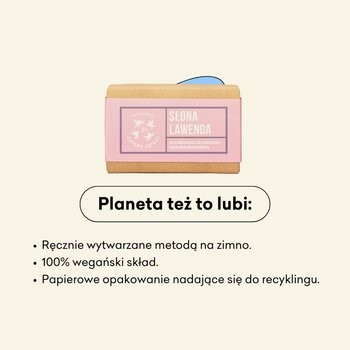 Mydlarnia 4 szpaki, naturalne mydło w kostce, Słona Lawenda, 110 g