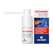 Ketoangin, 1 mg/ml, aerozol do stosowania w jamie ustnej, 15 ml, butelka