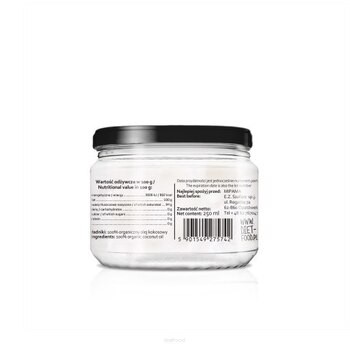 Diet-Food, Bio Olej Kokosowy Nierafinowany Extra Virgin, 250 ml