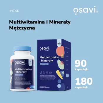 Osavi Multiwitamina i Minerały Mężczyzna, kapsułki twarde, 180 szt.