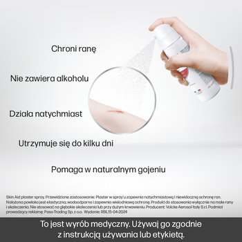 Skin Aid, plaster w sprayu, 40 ml