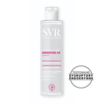 SVR Sensifine AR, kojąca woda micelarna do skóry naczynkowej do twarzy, oczu i ust, 200 ml